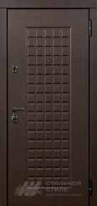 Трехконтурная наружная дверь МДФ с рисунком венге с отделкой МДФ ПВХ - фото