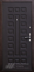 Входная дверь тёмного цвета в квартиру с отделкой МДФ ПВХ - фото №2