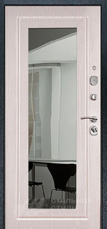Дверь «Квартирная дверь с зеркалом №71» c отделкой МДФ ПВХ